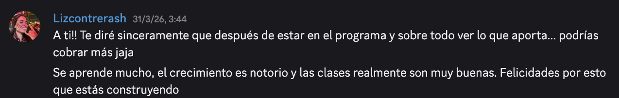 Testimonio de alumno 17