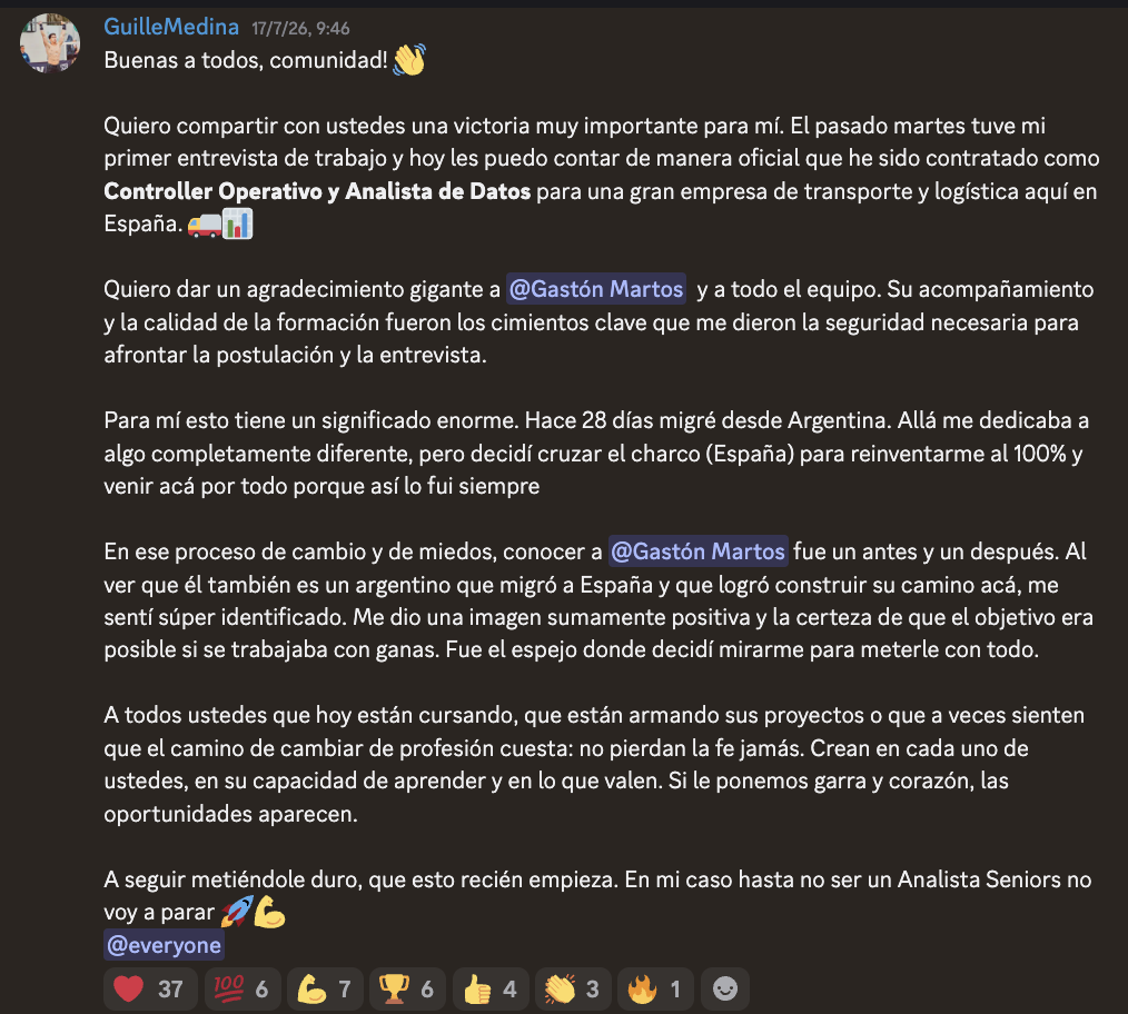 Testimonio de alumno 22