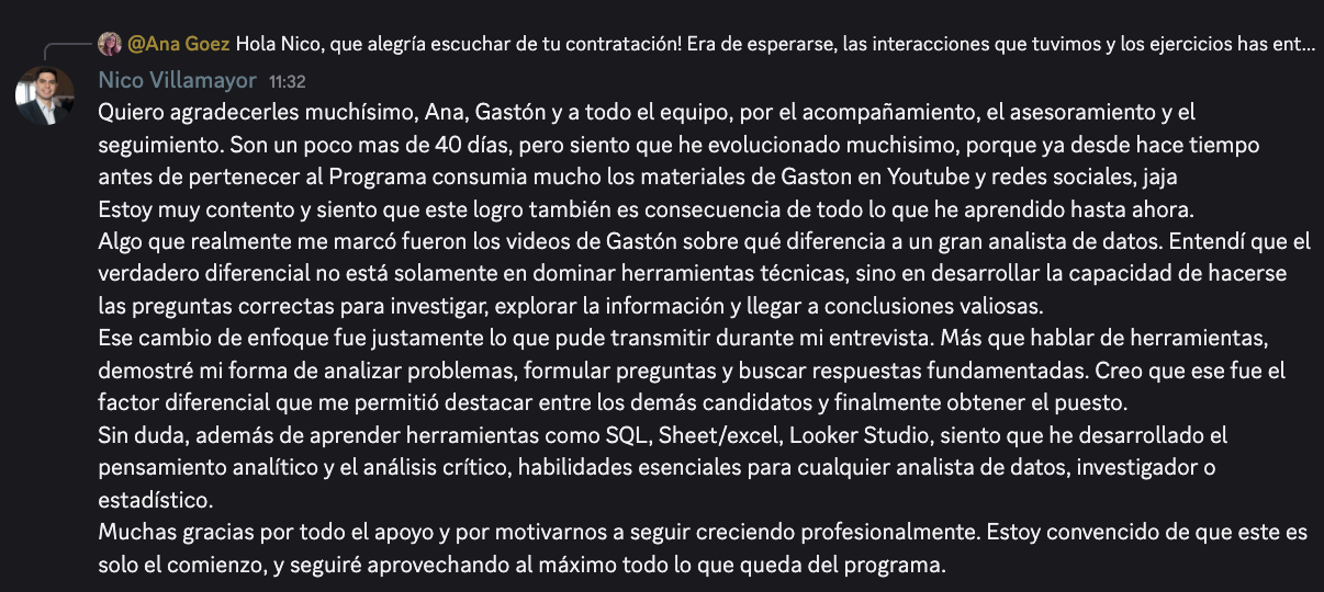 Testimonio de alumno 24