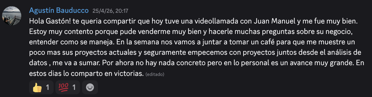 Testimonio de alumno 18