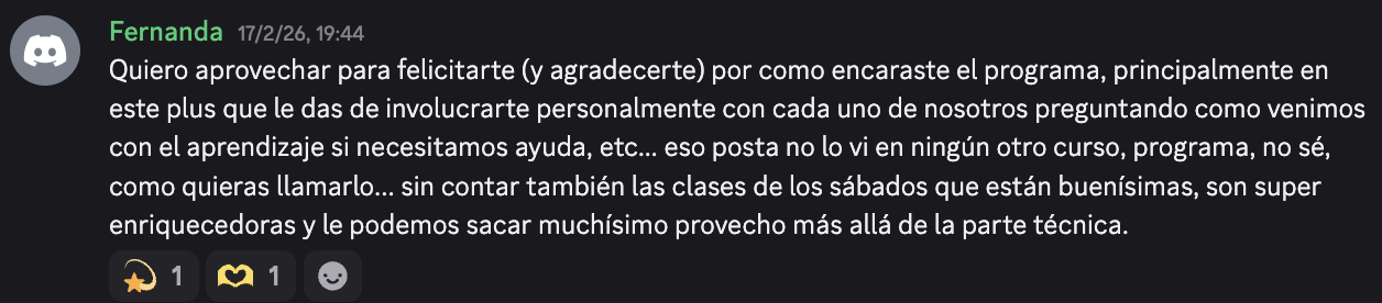 Testimonio de alumno 4
