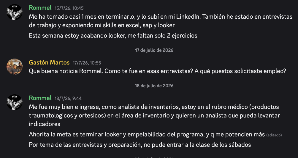 Testimonio de alumno 15