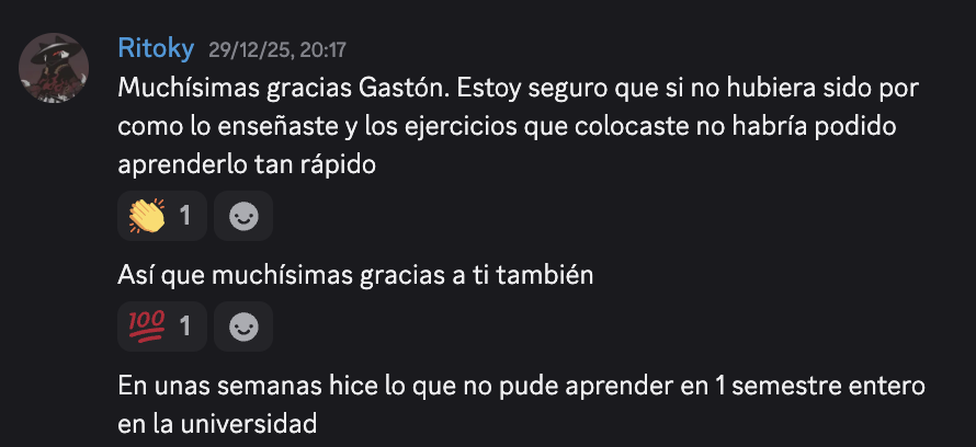 Testimonio de alumno 8